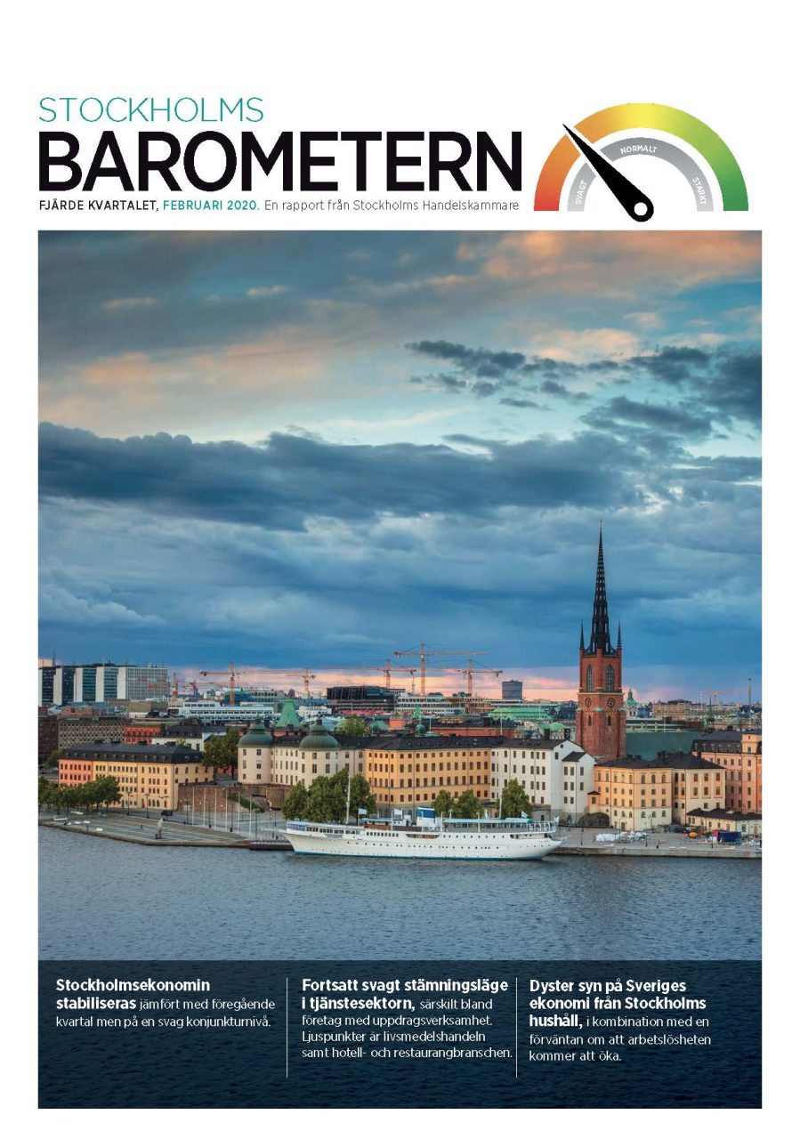 Rapportframsida på exteriör bild av Stockholm