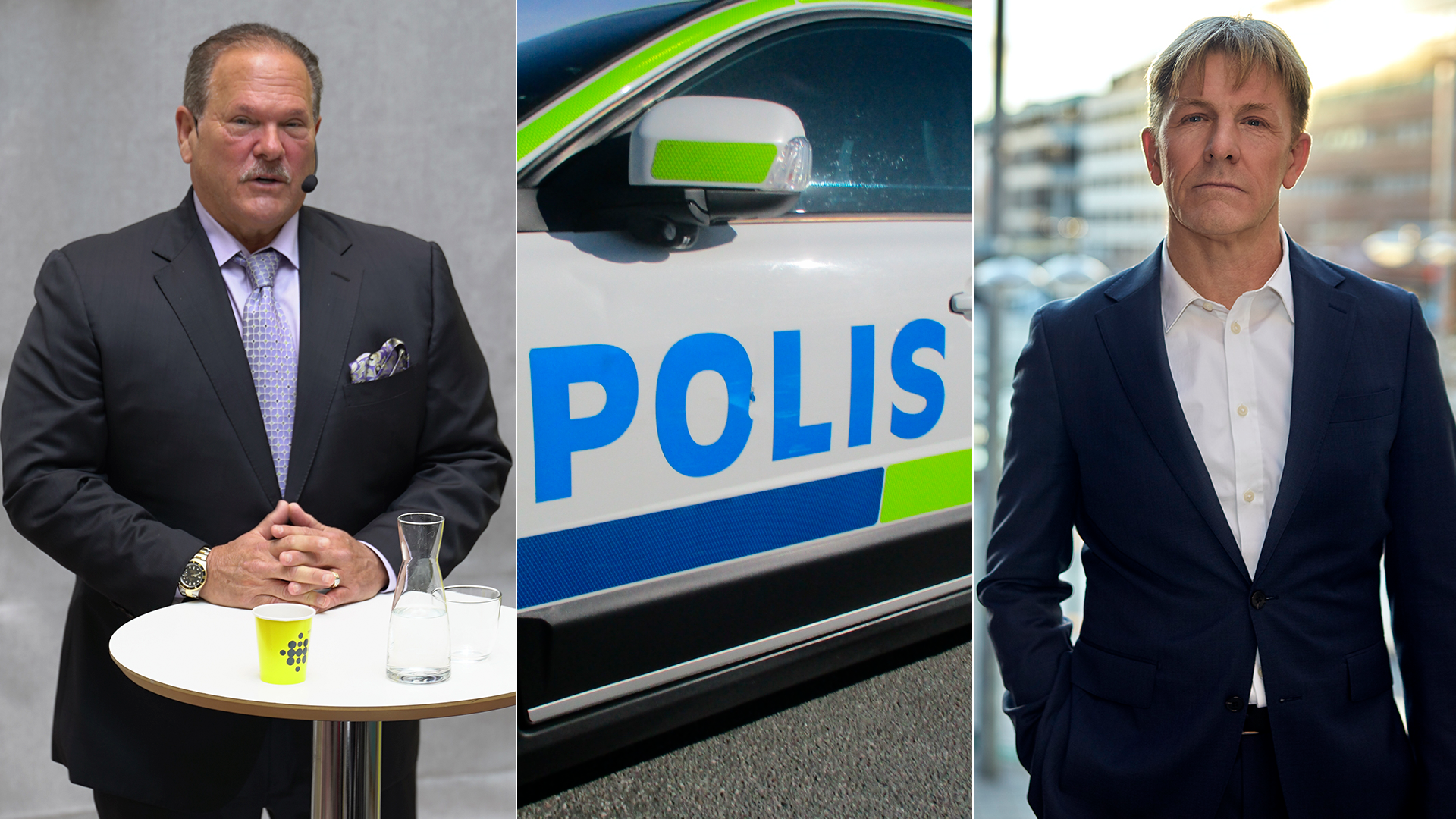 Paul Goldenberg, amerikansk expert på brottsbekämpning och Fredrik Erfelt, biträdande näringspolitisk chef på Stockholms Handelskammare